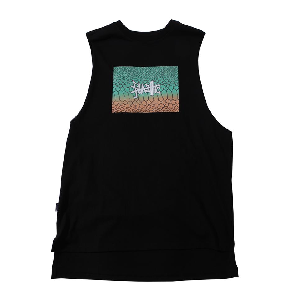 Plastic Logo Print Sleeveless/Black Black/Free (100~105)