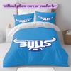 The Bulls rugby Pattern Bedding,Quilt Set Quilt Cover Pillowcase Home Birthday Gift (1*duvet cover+2*pillowcase,without core)