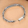 Nuova Moda Colore Argento Gioielli Bracciale Aumenta Ricchezza da Uomo Personalità Motivo Pace Retro Hipster Motivo Chiave Fibbia Regalo Accessorio