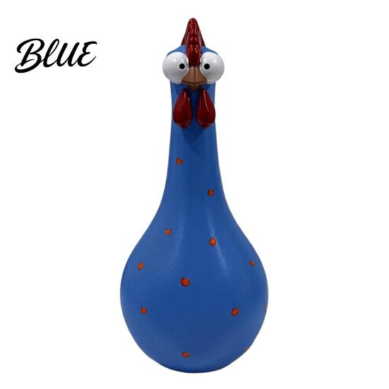 Playful Home Decoration Long Neck Colorful Chicken Statue Big Eye Cartoon Resin Rooster Vase Easy Care Vase Funny Outdoor Cock-Shaped for