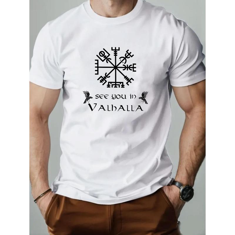 

European Size Men s Charm Pattern Summer Casual Crew Neck Short T-Shirt S белый