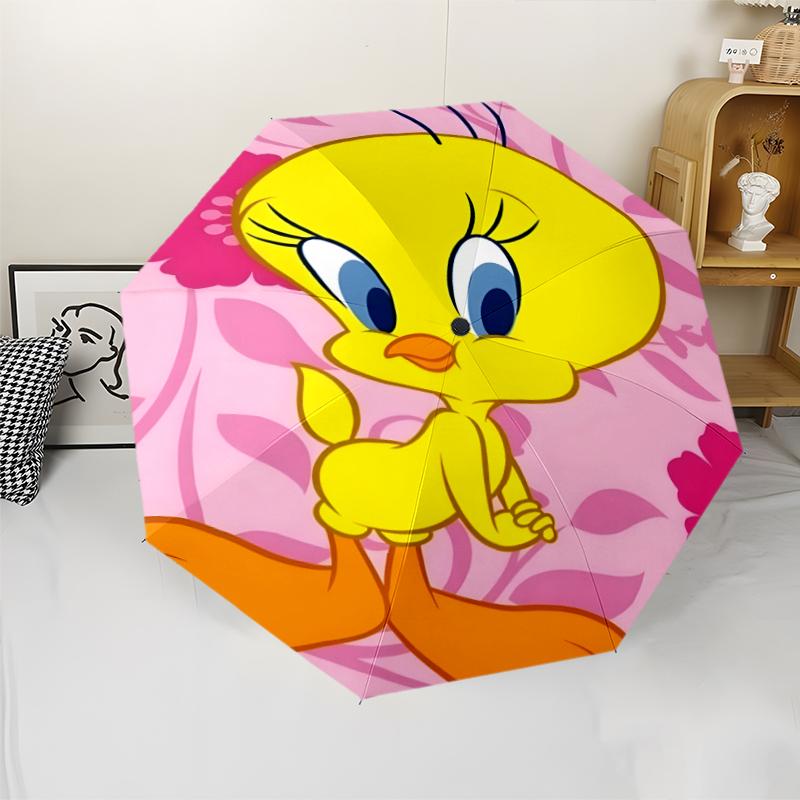 1pc Tweety1 Umbrella, Sun Protection, And UV Shielding. It Has Eight Sturdy Ribs for Outdoor Use And Perfect Gift