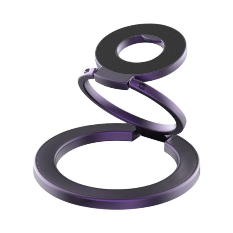 Skládací držák na telefon s dvojitým kruhem, magnetickým připevněním a 360° rotací pro správný pozorovací úhel