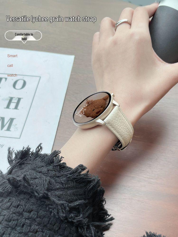 Women's Multifunctional Smartwatch with Offline Payment, Genuine Leather Strap, Bluetooth Call, Sports Features - Model CY700