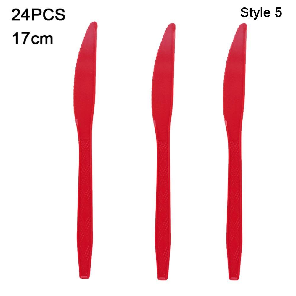 24pcs Fork Spoon Christmas Disposable Tableware Dessert Container Paper Plates  Christmas