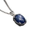 Lindy Style Blue Star Sapphire Pendant Necklace / 925 Sterling Silver / Handmade Necklace / Minimalist Women's Jewelry / Gift For Love