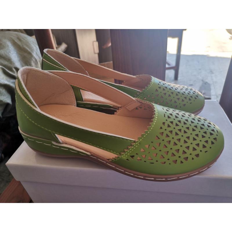 New Hole Shoes Summer European and American Women's Shoes Round Toe Wedge Heel Flat Bottom Women's Sandals
