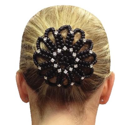 Girls Ornament Elastic Crochet Crystal Handmade Snood Hair Bun Pearl Hair Nets Headwear Bun Net
