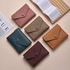 Multi-card Slot Envelope Short Wallet Korean Style Small Purse Bag PU Leather Wallet  Girls