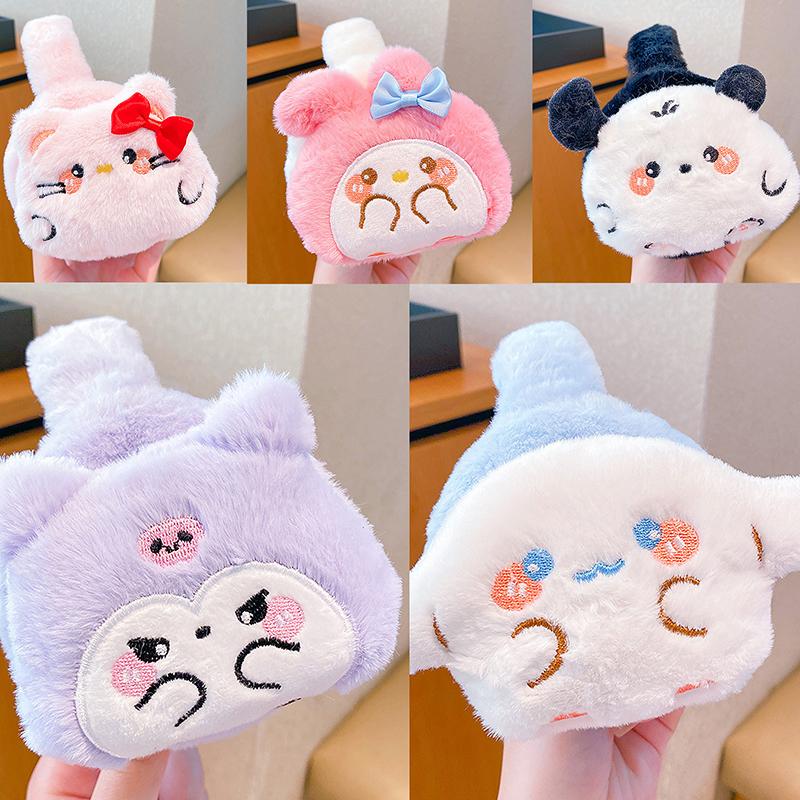 

Мягкие плюшевые теплые наушники Kawaii, детские наушники с мультяшным рисунком, зимние наушники для защиты от холода, универсальные наушники, подарки