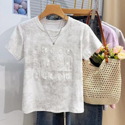 Women's Chic Sequin Embroidered Short-Sleeve T-Shirt - Stylish Summer Fashion