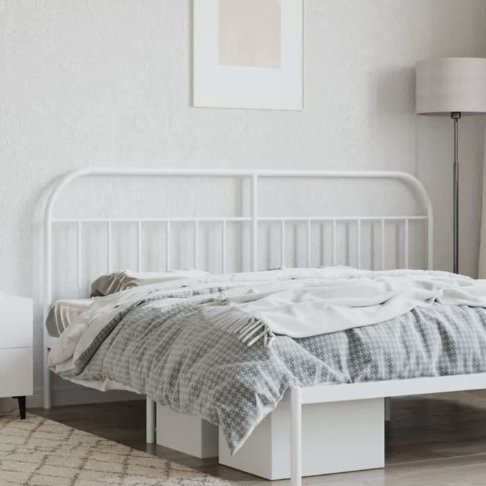 VidaXL White Metal Headboard 193 Cm 353721