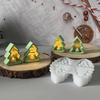4 Cavities Christmas Tree Silicone Mold Silicone Mould For Epoxy Resin