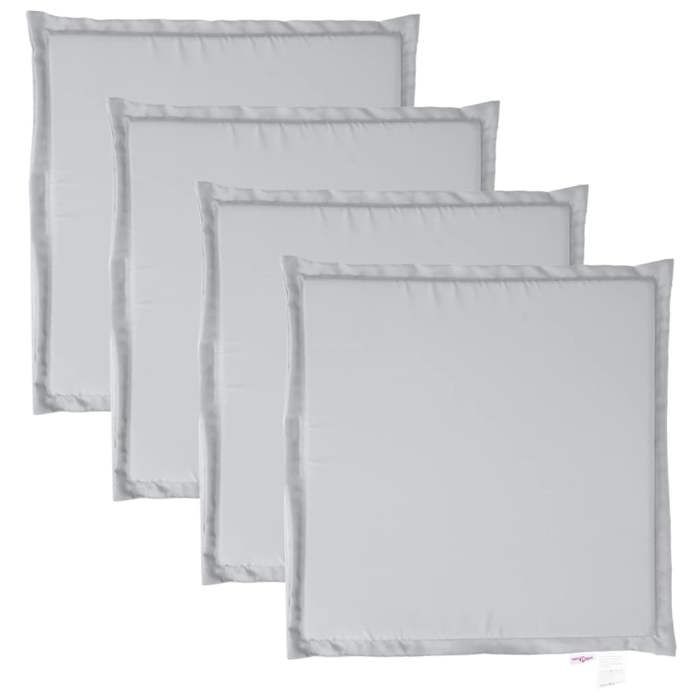 VidaXL Garden Seat Cushions Set of 4 Light Grey 45x45x2cm Square, Seat Cushion, Outdoor Seat Cushion, 847727