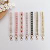 Anti-Lost Ethnic Style Lanyard Colourful Flower Keychain Versatile Lace Wrist Strap  Women