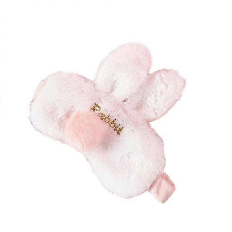 Weiche Schlafmaske mit Hasenohren, reisefreundlich, für Hotelaufenthalte, 23*17cm, 1 Stück