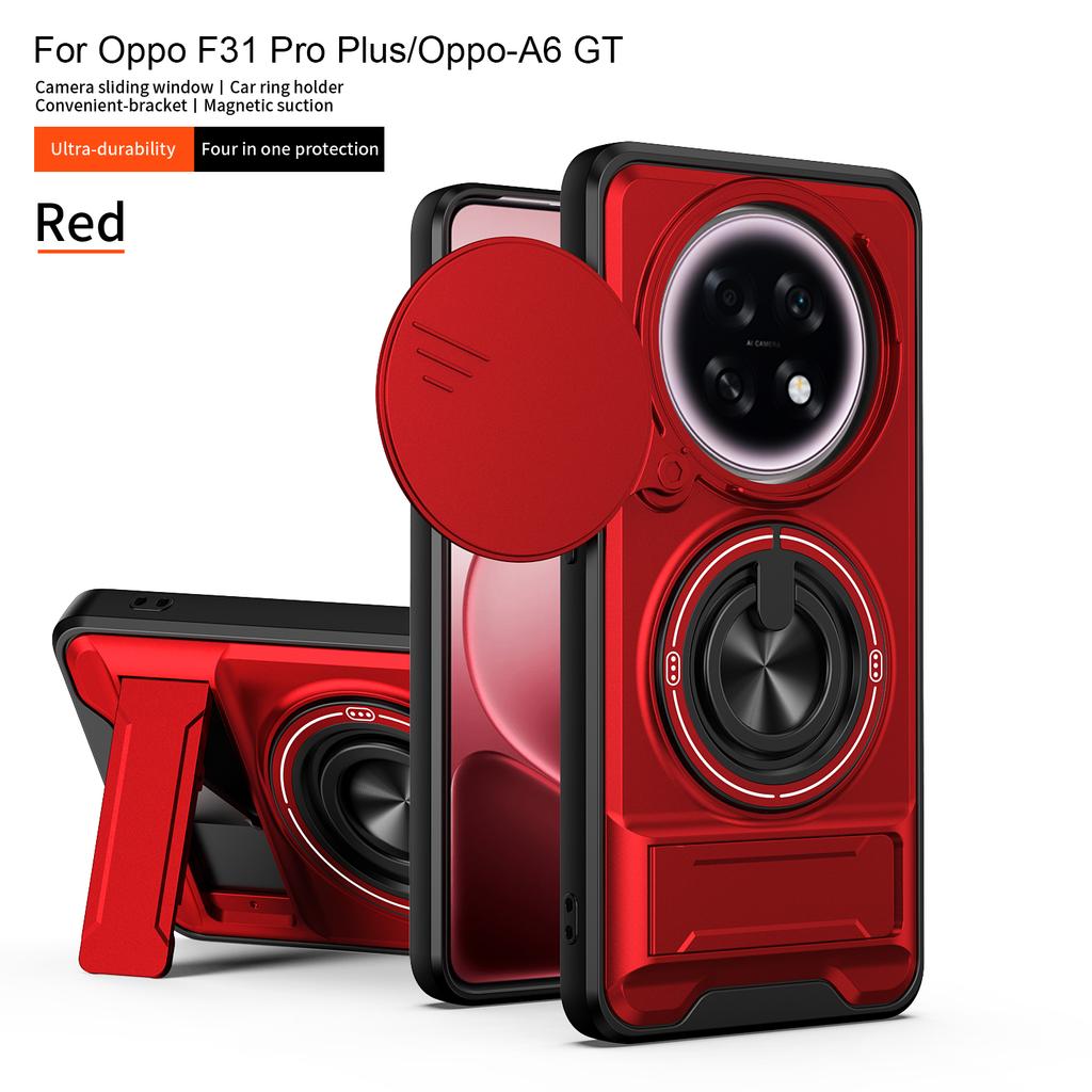 For OPPO A6 GT Case Oppo F31 Pro Cover F31 Pro + Phone Case Magsafe Magnetic Fold Holder Military Armor Camera Protection Cover