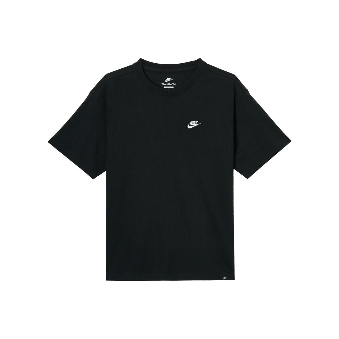 Nike logo embroidered loose short-sleeve T-shirt for men in black S