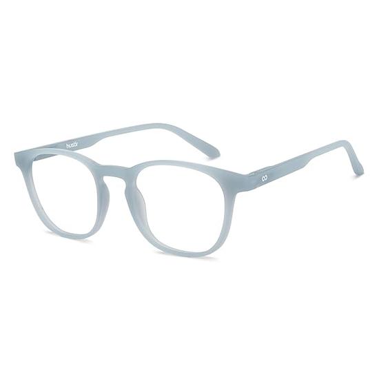 HUSTLR Zero Power Bluecut & Antiglare Computer Eyeglasses | Blue Full Rim Square | As Seen On Shark Tank | For Men & Women | Large | LB E14058-H