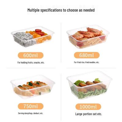 Meiliya Square Disposable Takeaway Food Container with Lid