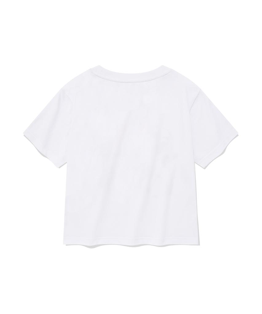 FALLETT Self-Love Crop Short Sleeve Tee White