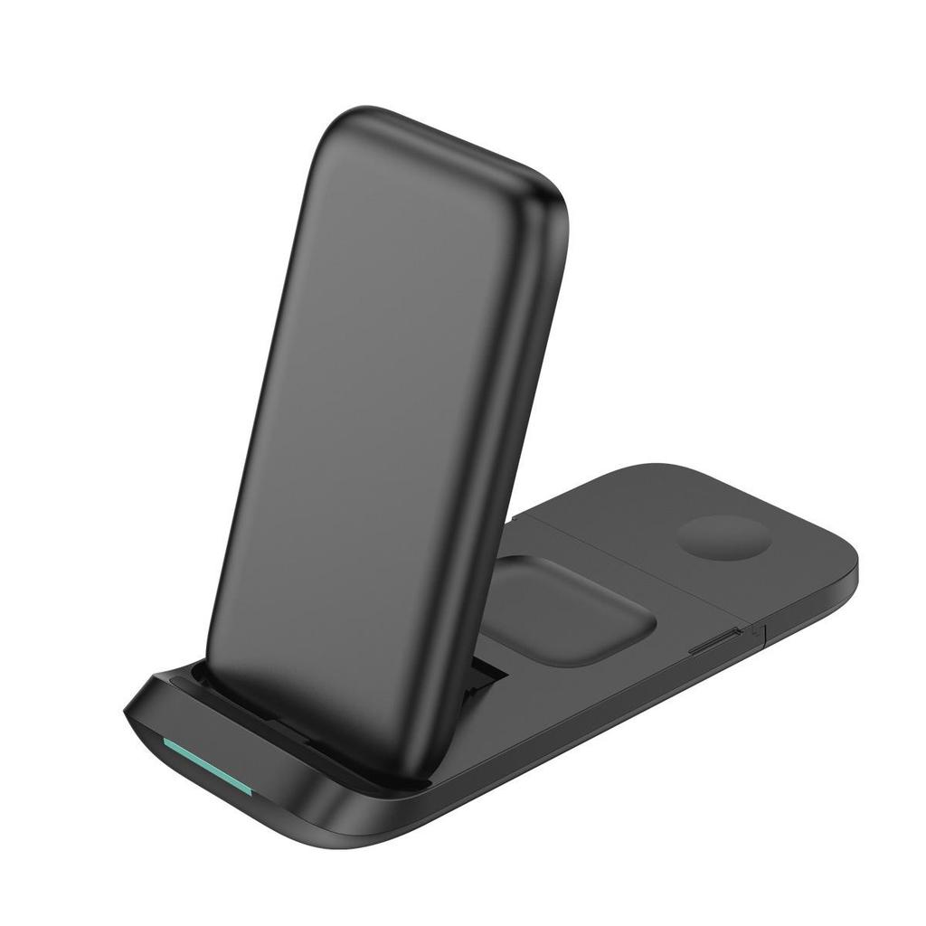 15W Foldable 3-in-1 Wireless Charger for Apple Phones, Watches, and Earbuds