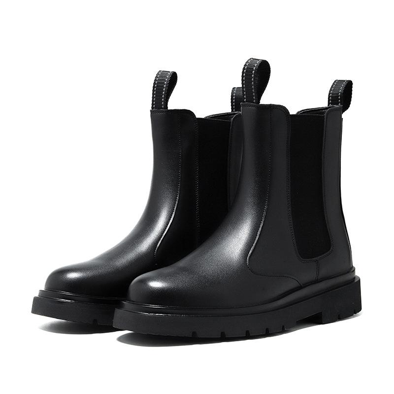 Chelsea boots men's autumn cigarette boots high-top cotton boots Martin boots men's British style platform ins tide 4501-R
