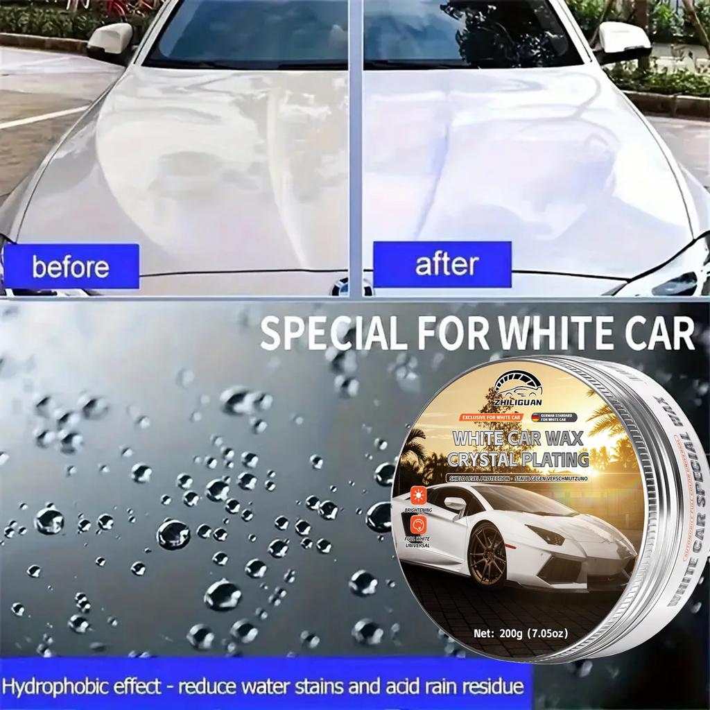 7.05oz White Car Polishing Wax Kit, Paint Maintenance Scratch Repair Decontamination New Car Coating Car Care Car Paint Surface