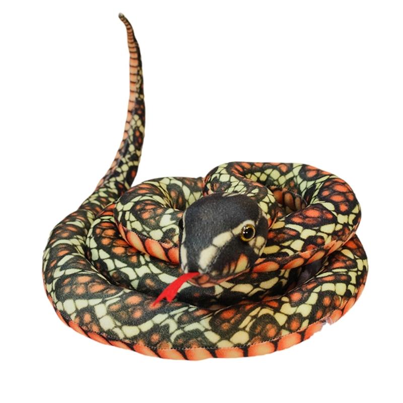 100cm Realistic Snake Stuffed Animal Toy For Home Decors and Educational Purposes Novelty Prank Plush Snake Dolls