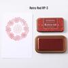 Retro Tin Box DIY Ink Pad for Rubber Stamps - Creative Stationery Tool