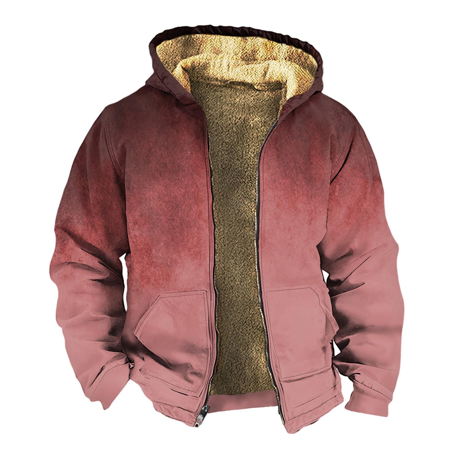 

Мужская утолщенная куртка на пуговицах с двойным карманом и карманной вставкой, хлопковая куртка XL красный