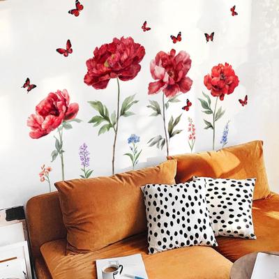 3 ks Květinové a motýlí samolepky na zeď Samolepky Tapety Výročí Umělecká dekorace Pozadí