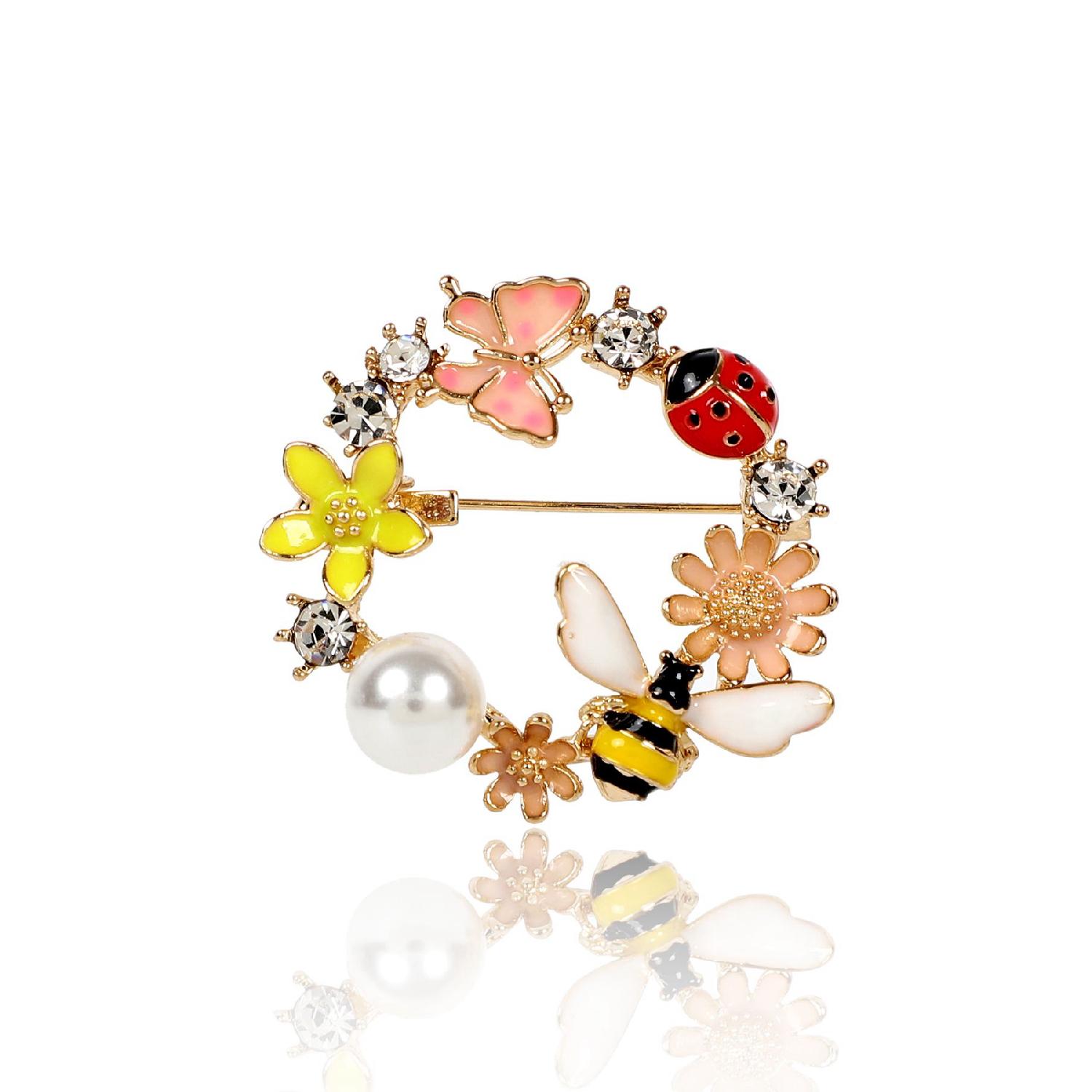 

Брошь Пчела-Бабочка чистый