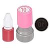 PATIKIL Self-Inking Number Stamp, 10-Digit Stamp with 20mm Number Rings, Notebook Type, Refillable Ink, Pink Case
