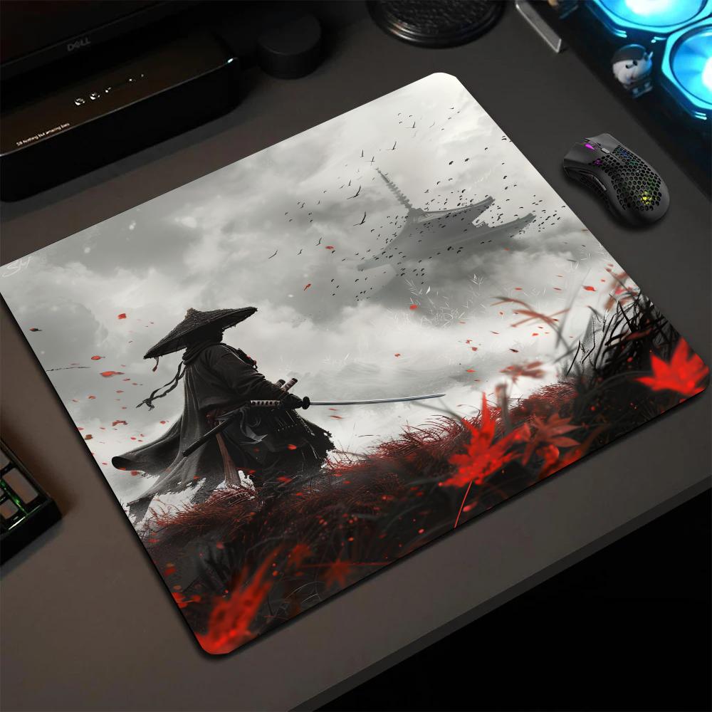 Japanese samurai Mouse Pad New Square Computer Office Gamer Rubber Anti-slip Mousepad HD Gaming Keyboard Mousepads PC Desk Mat