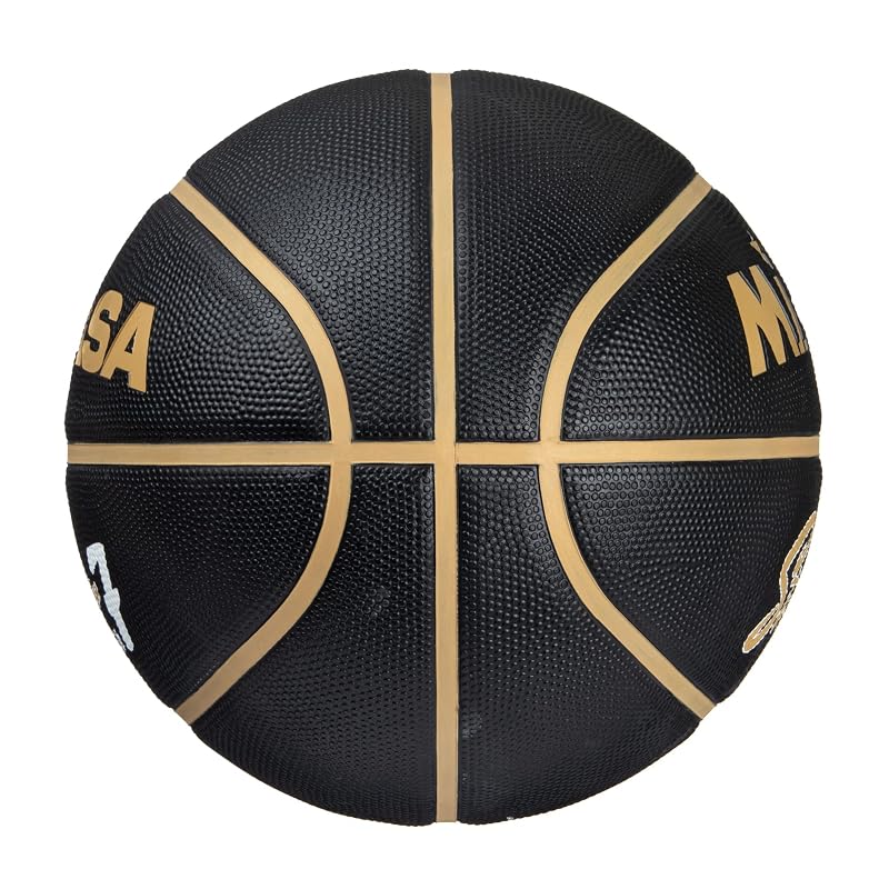 Mikasa Basketball, Size 7, Rubber, Black/Gold, BB702B-BKGL-EC, Recommended Internal Pressure: 0.22-0.32 kgf/cm2