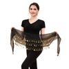Gold Color Coins Bellydance Waist Chain Three Layers Dancing Waist Belt  Indian Dance