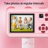 Childrens Digital Camera Adorable Bear Design Double Lens Photography Detachable Stand Simple Interface
