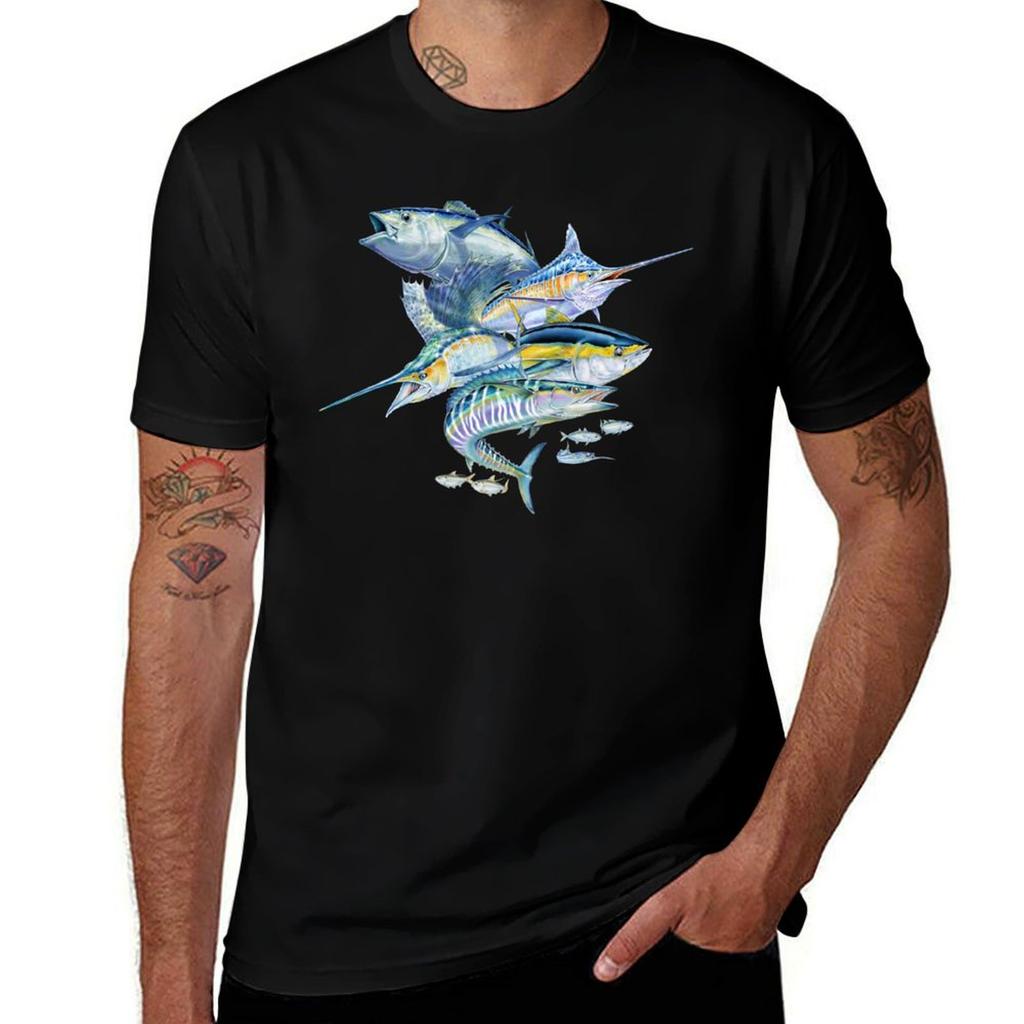 Saltwater Fish TShirt Modern Print Casual TShirt