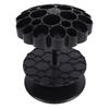 25 Hole Hair Brush Holder 360 Degree Rotating Detachable Base Salon Brush Storage Stand Organizer Black