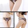 Ženy Erotika Tanga s otevřeným rozkrokem Sexy Transparentní Krajkové Kalhotky Pohlaví pro dospělé Spodní prádlo bez rozkroku Pornografické spodní prádlo