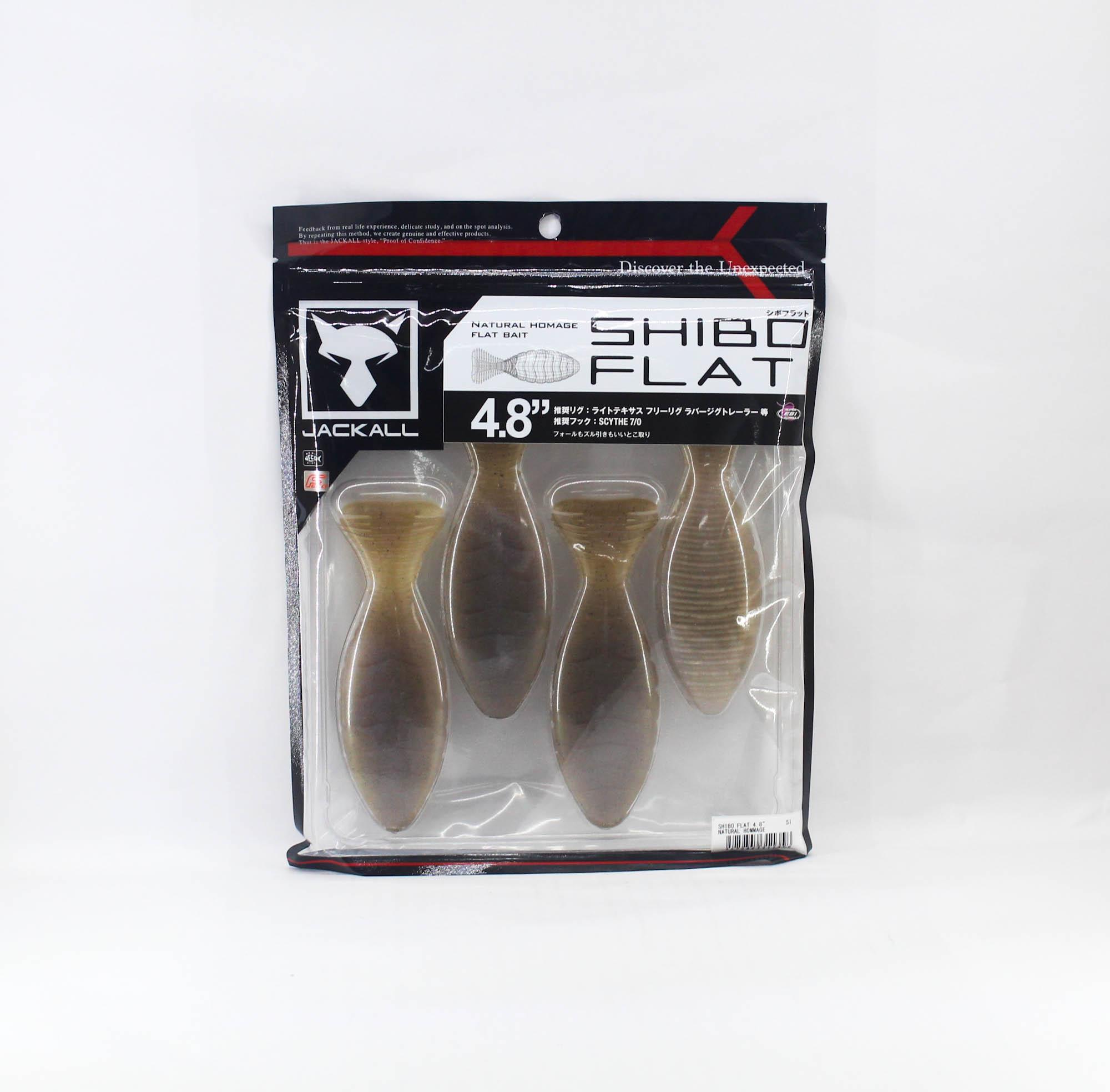 Jackall Мягкая приманка Shibo Flat 4,8 дюйма Natural Hommage (1358)