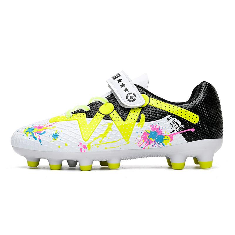 2025 Spring and Summer Velcro Breathable Children's Football Shoes Campus Football Sports Shoes Professional Anti-skid Training Shoes