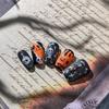 Halloween Nail Art Stickers Waterproof Gothic Cross Bat Decals for Home Salon Manicure Halloween Costume Party