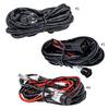 Motorcycle Fog Light Wiring Harness Lamp Headlamp Switch Wire Cable with 2 Plugs