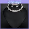 Geometrisches Silber Schmuckset Mit Zirkonia Für Modebewusste Frauen