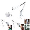 Adjustable Metal Microphones Scissor Arm Stand Foldable Shock Mount for Recording and Live Streaming