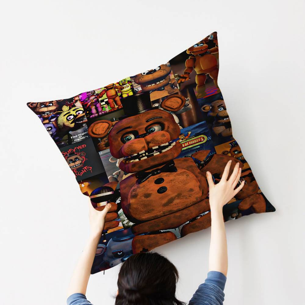 Five NNights Anime FFreddys Maple Design Cushion Cover Happy Autumn Harvest Decor Holiday Decorati Pillow Cover