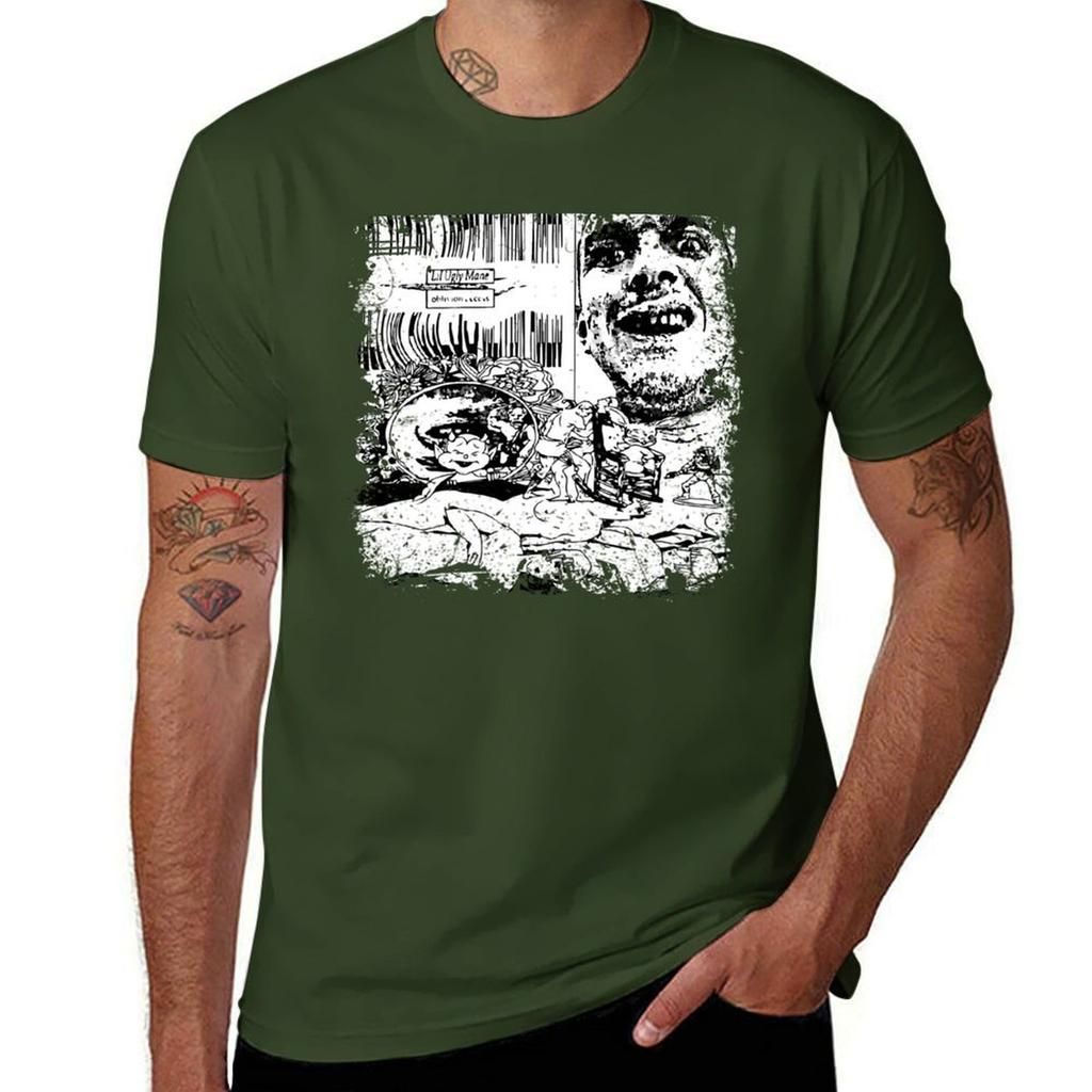 Lil Ugly Mane T-Shirt Ästhetische Kleidung Oversized Oberteile Sublim Herren Grafik-T-Shirts Hip Hop