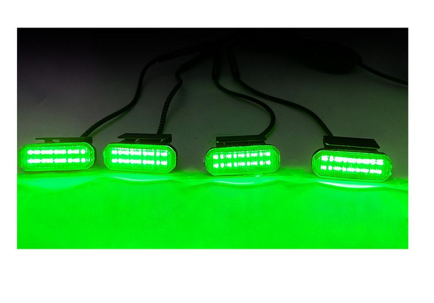 12V Universal Yellow LED Grille Light for Off-Road Vehicles - RGB Daytime Running & Warning